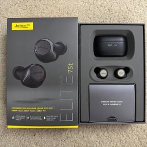 Jabra Elite 75t True Wireless Earbuds with Charging Case (Titanium Black)